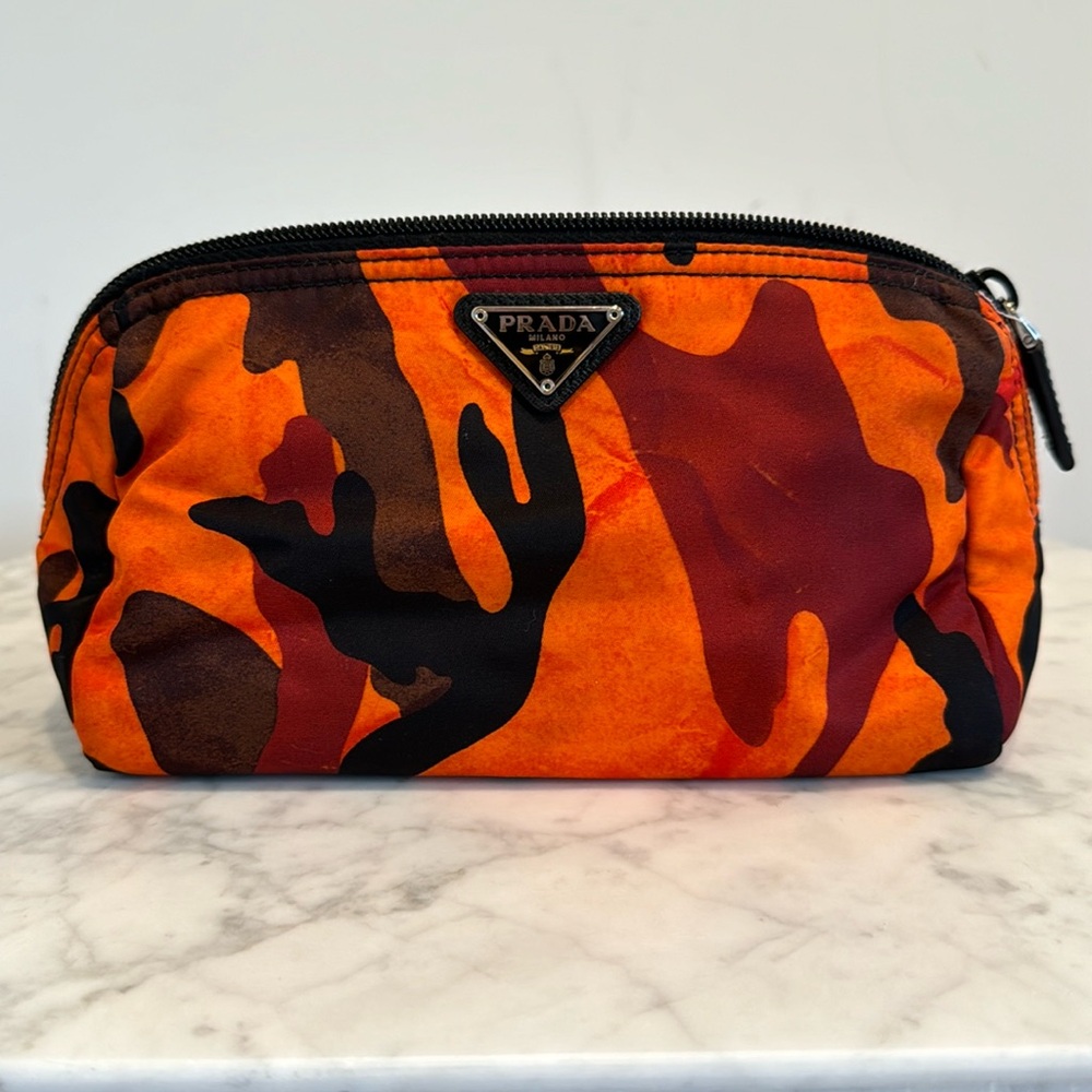 Prada Cosmetic case, size: L: 8”, W:4”, H:4”
